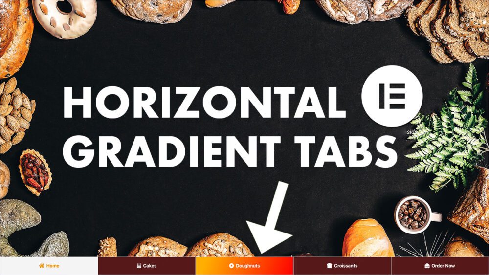 Horizontal gradient tabs elementor