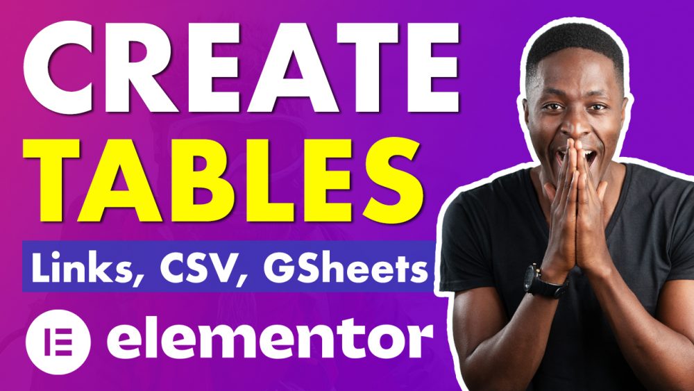 Elementor tables tutorial