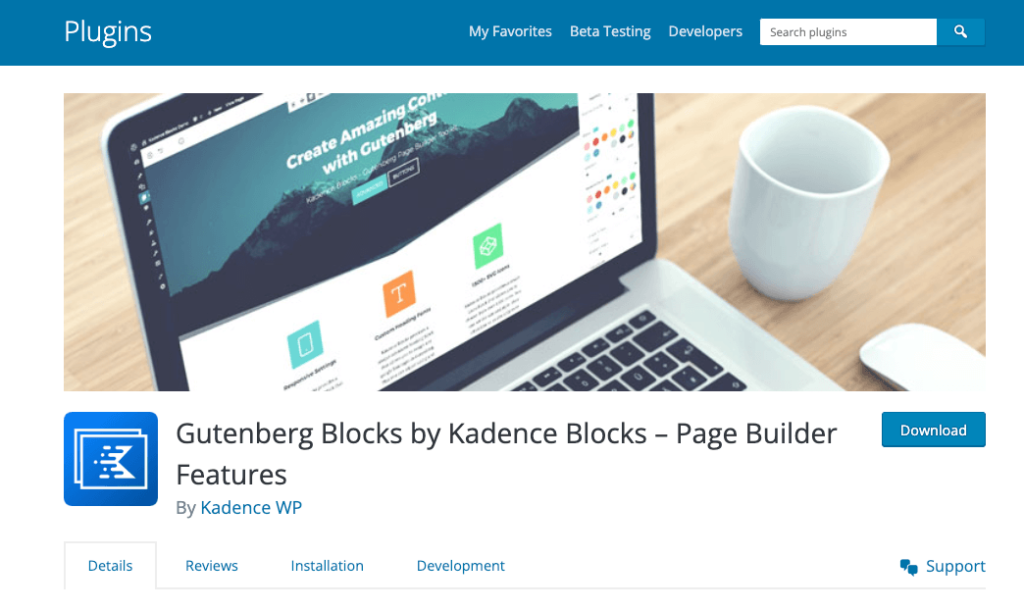 Kadence Blocks one of the best gutenberg block plugins