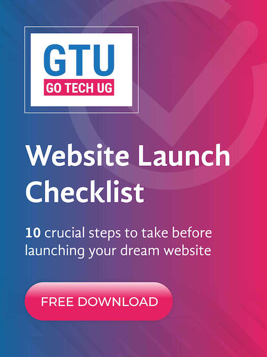 GoTechUG Website Checklist banner
