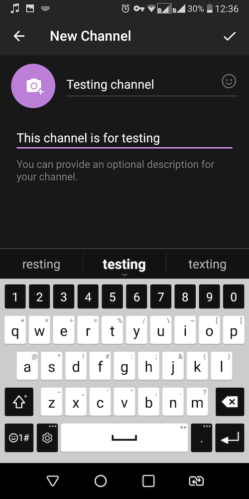 select New Channel option and proceed.