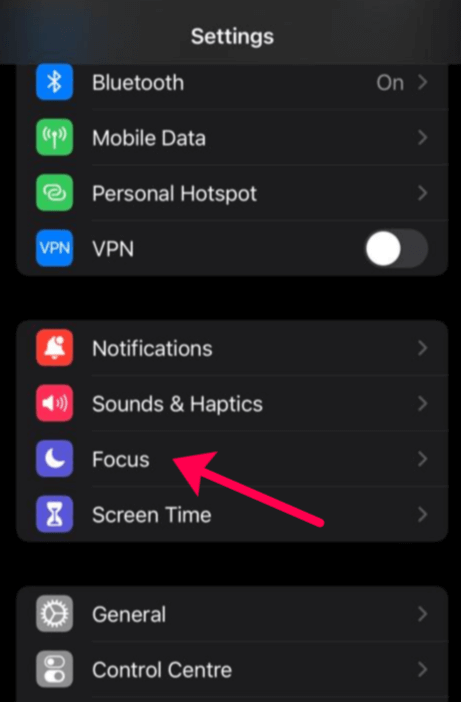 In phone settings select Focus option