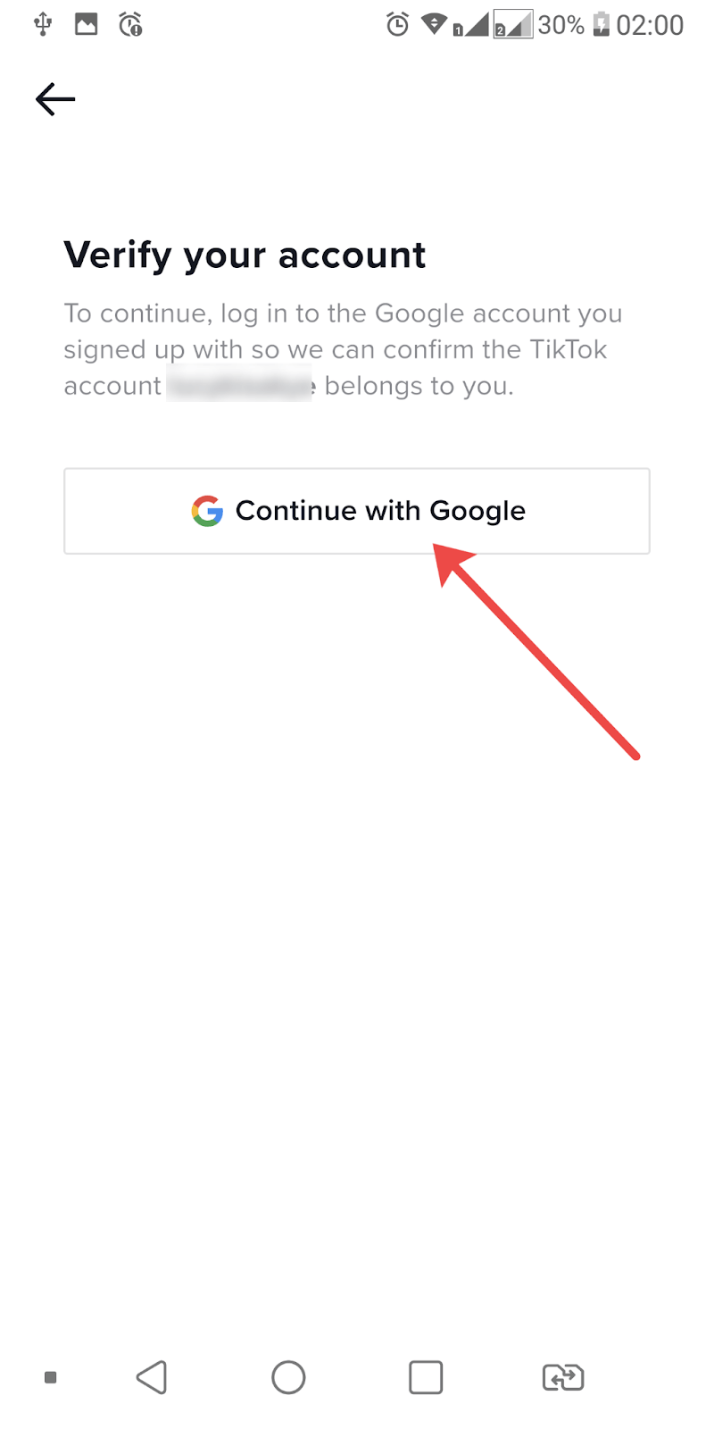 Click on continue with Google
