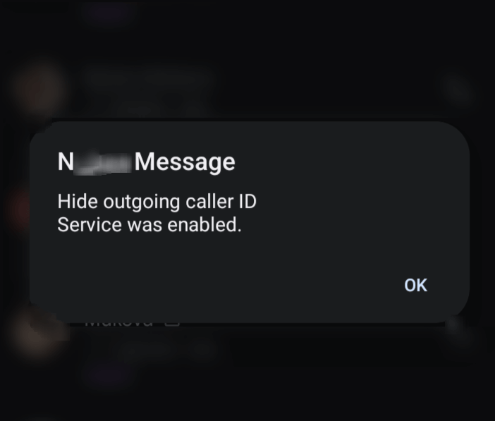 Enable caller ID service