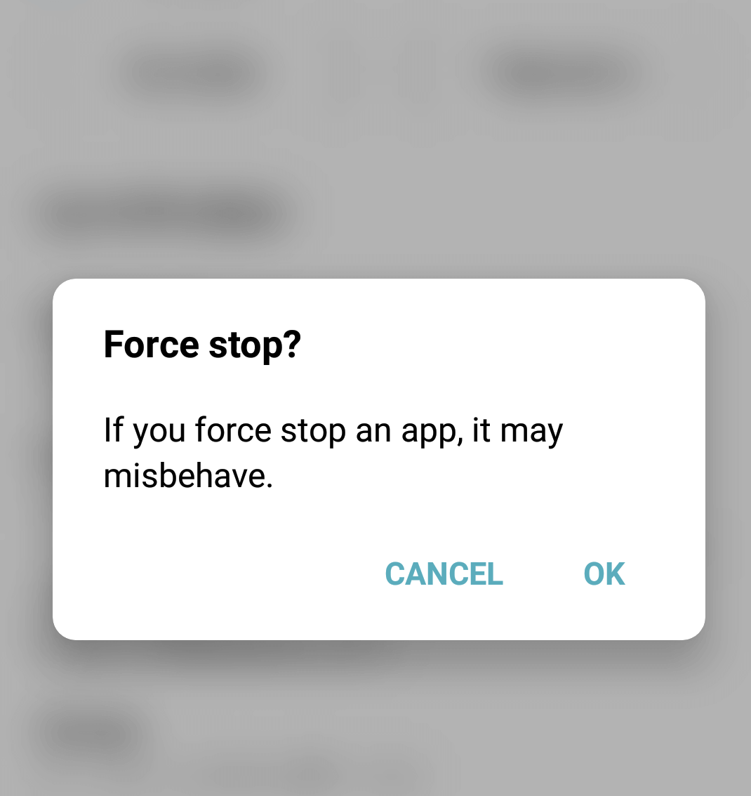 Confirm force stop option