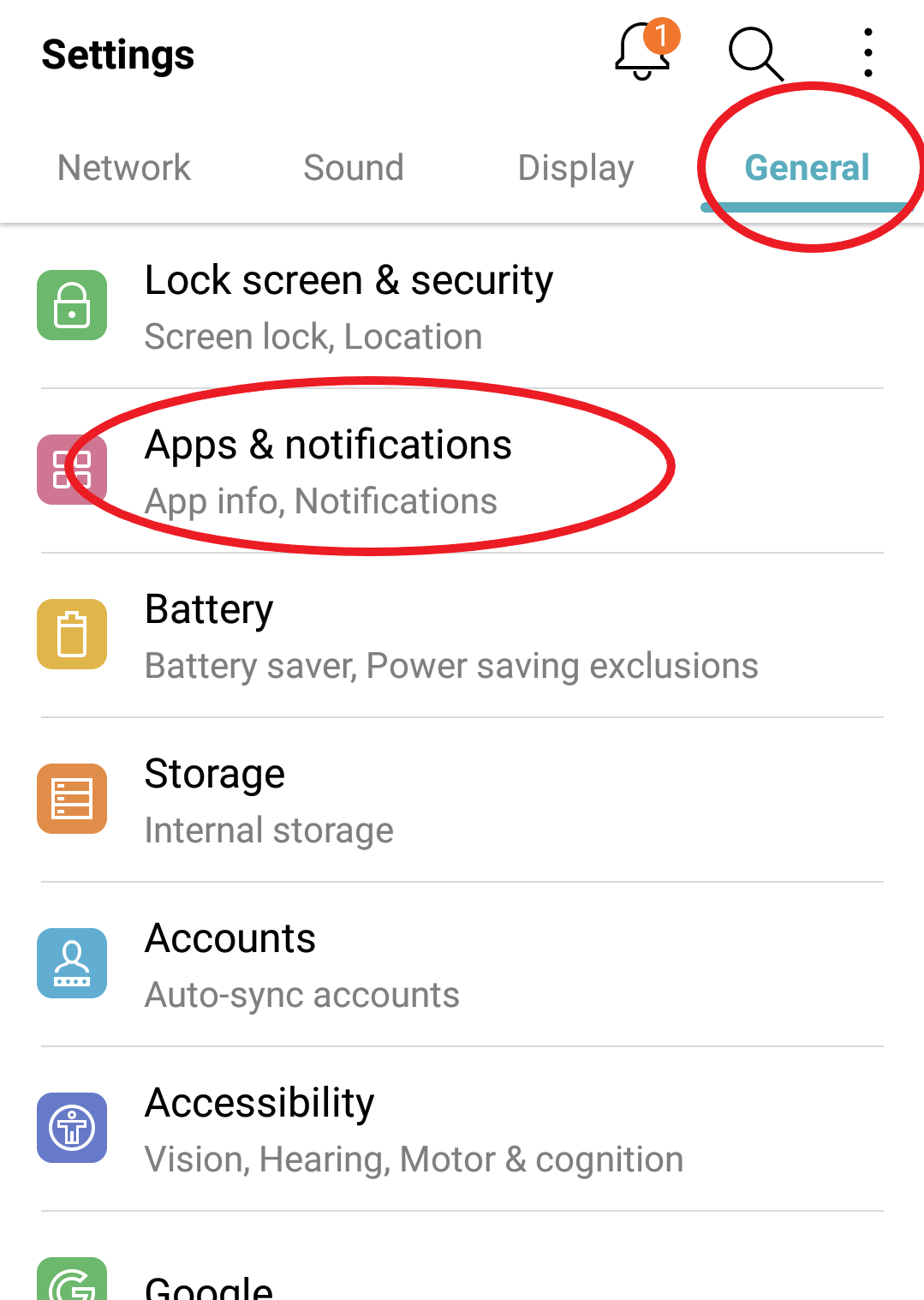 In phone settings select the app & notification option.