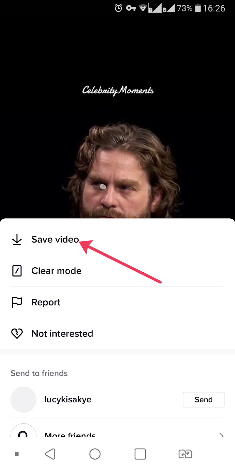 click on save video