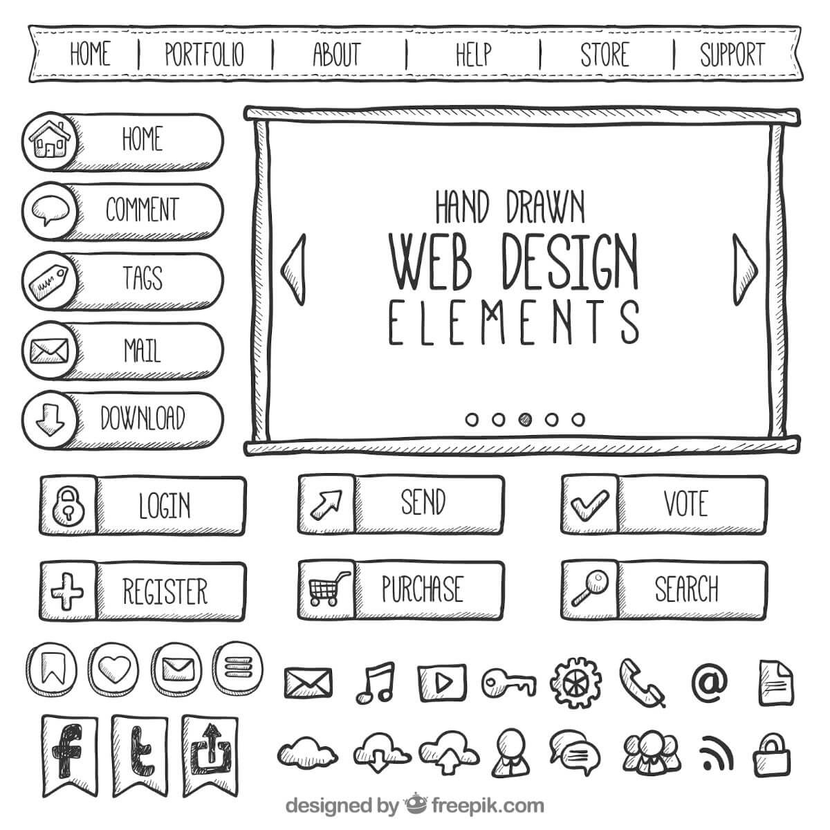 Web design storyboard