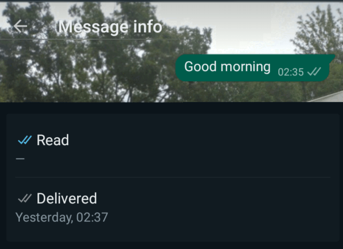 text delivered time