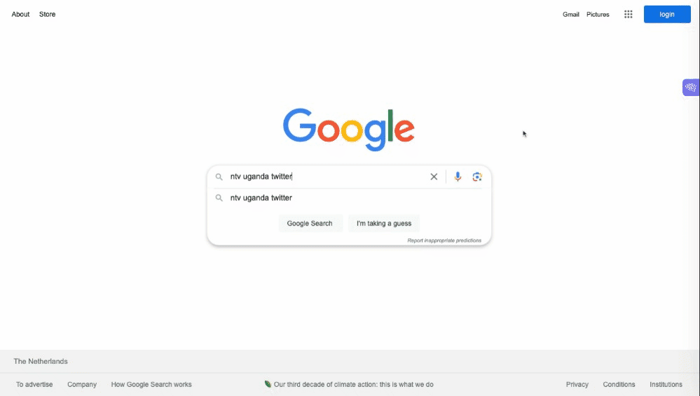 Using Google search