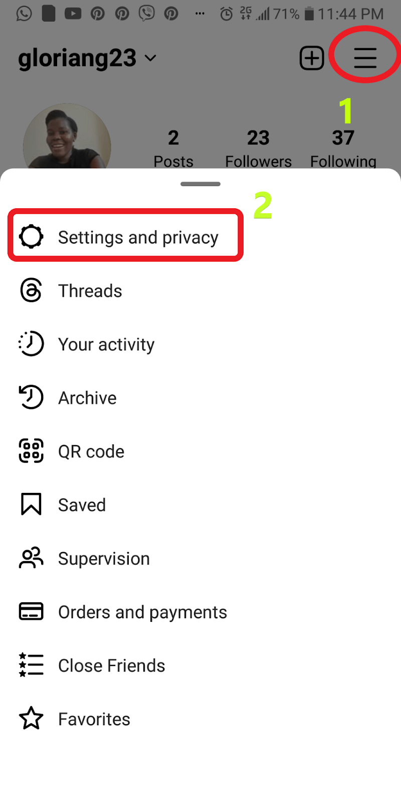 Instagram Settings and Privacy