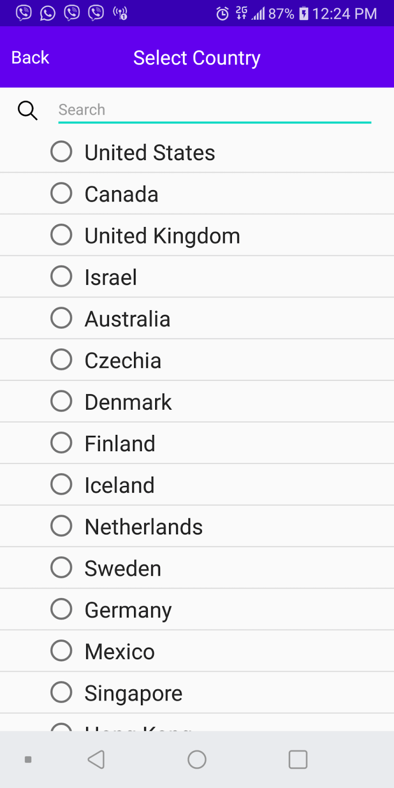 Select a country