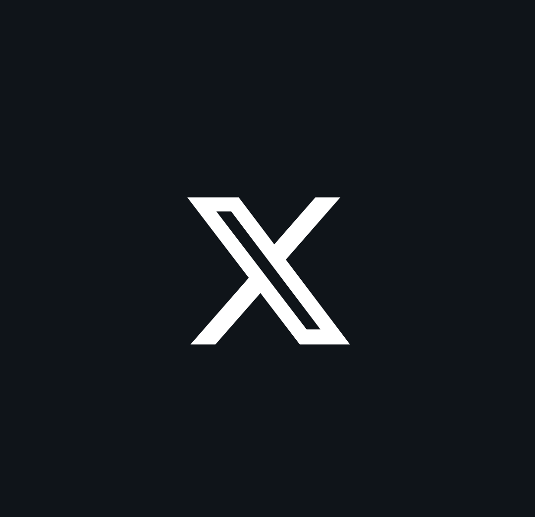 X logo with black background