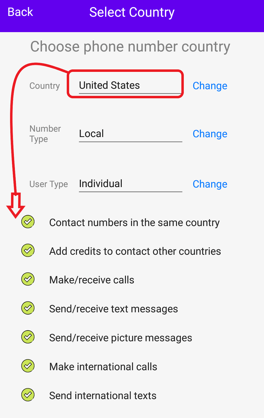 services on the list with ✅ are accessible for your country choice