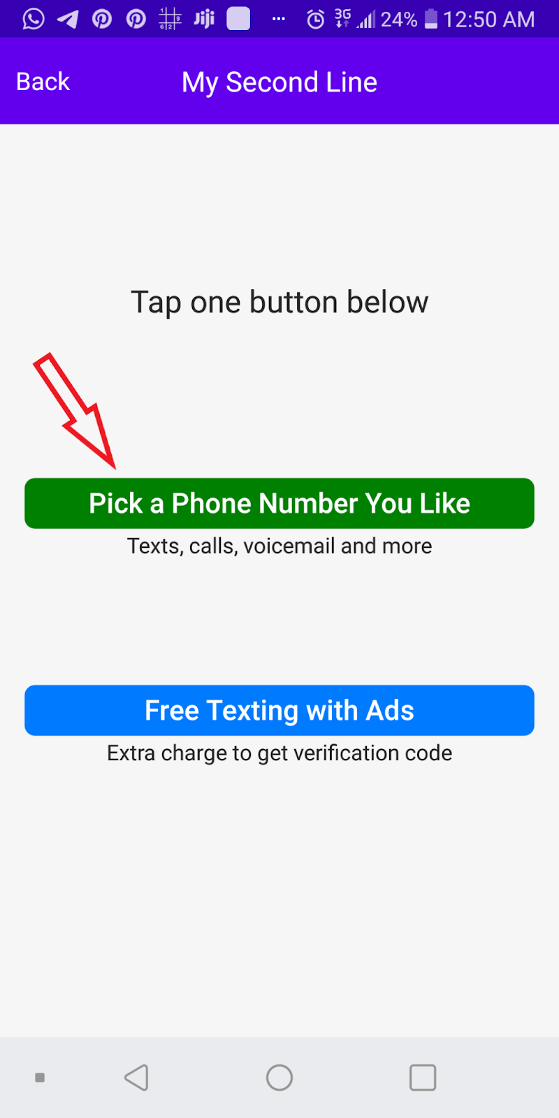 pick a phone number