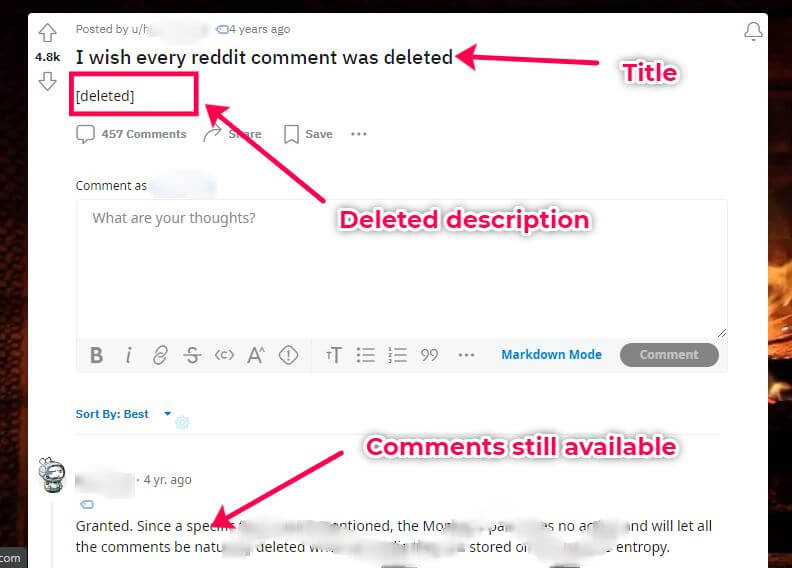 Delete Reddit Posts and Comments
