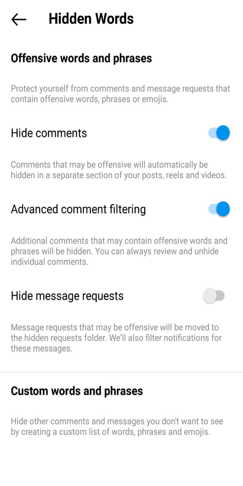 Instagram Settings and Privacy 4