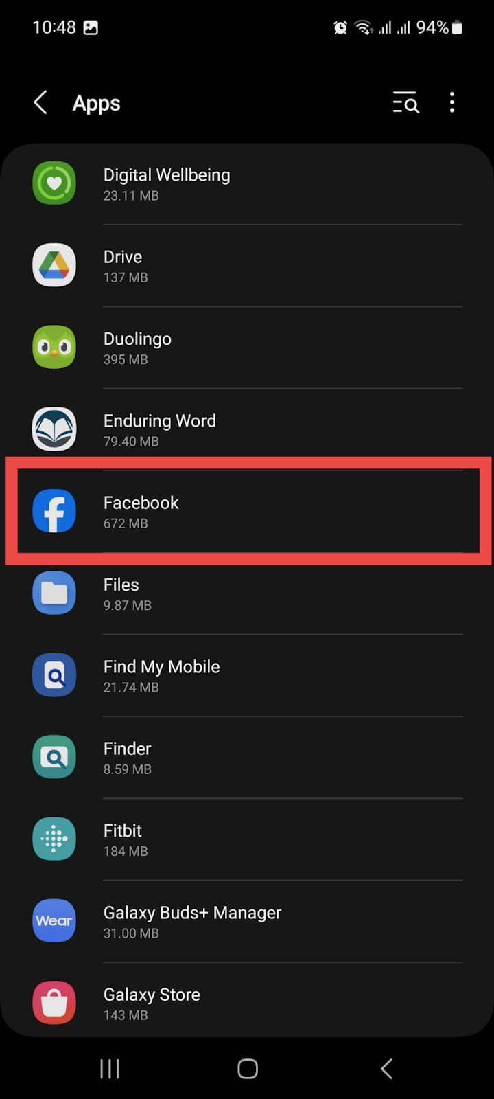 Facebook App Phone Settings