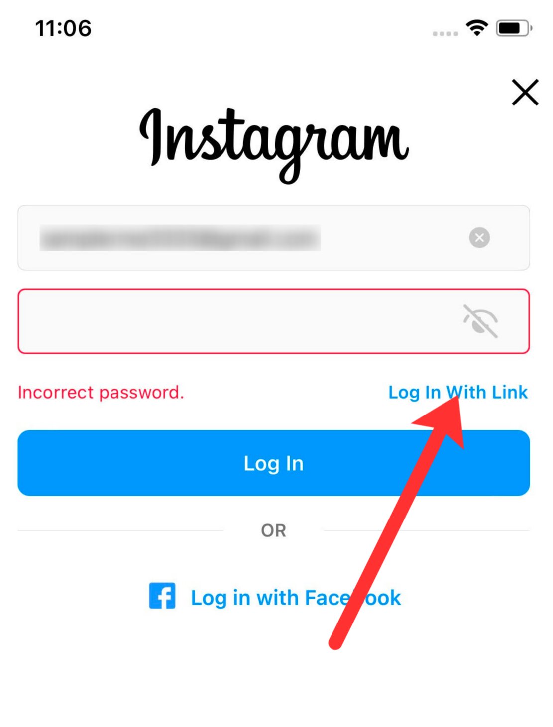 Request Instagram Login link