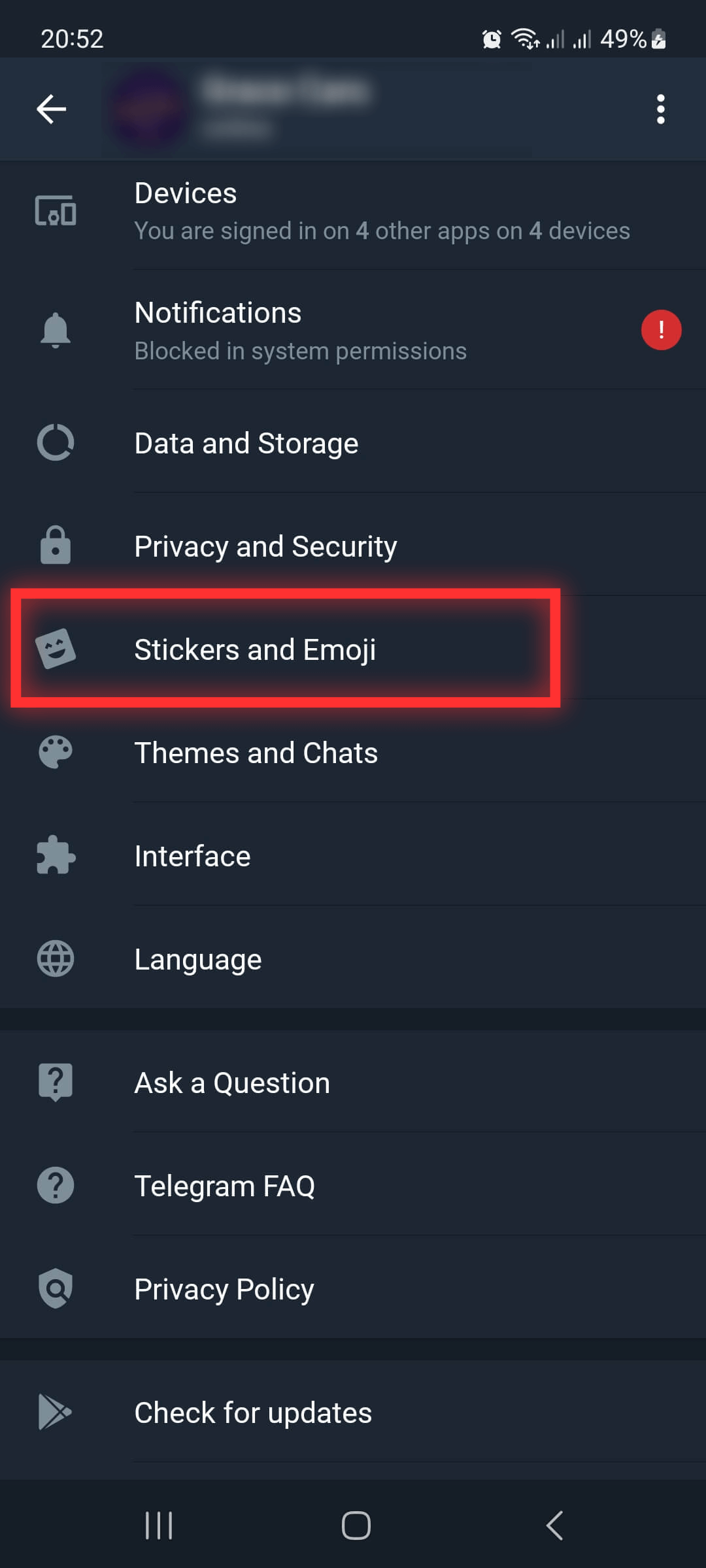Telegram Stickers and Emoji