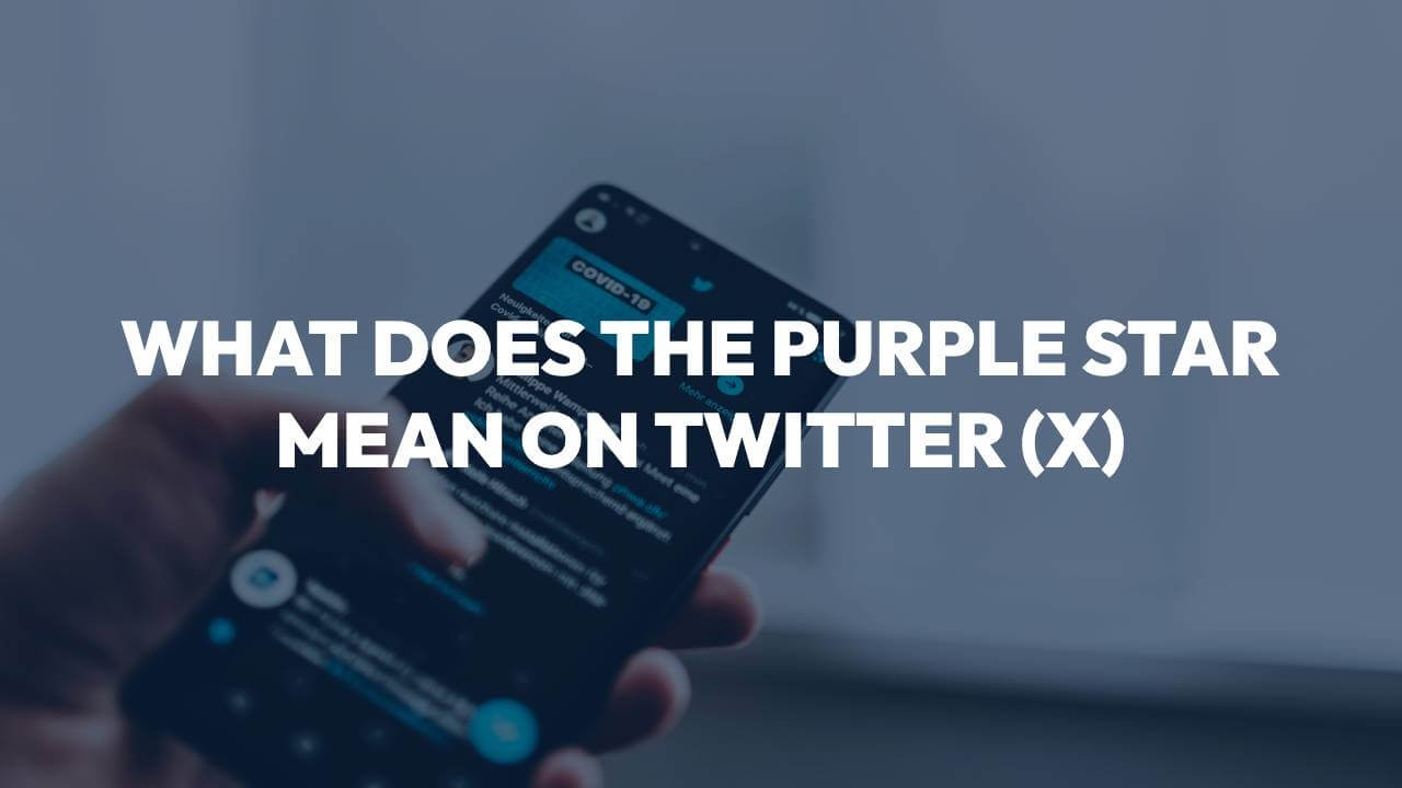 what does the purple star mean on twitter