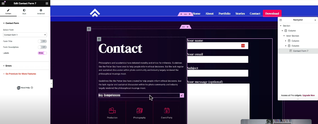 Add contact form 7